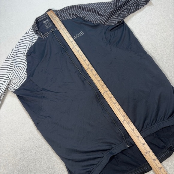 GORE Cycling Jersey Men's L Black Stripe Colorblock Stretch Back Pocket Full Zip - Picture 11 of 16